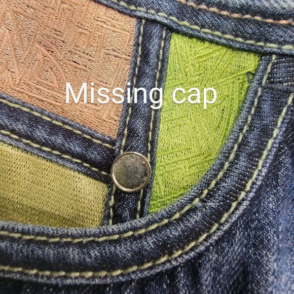 Coogi Jeans Mens 38 X 34 Baggy Y2K Jeans Blue Wide Leg Skater Grunge Hip Hop VTG - Picture 8 of 15